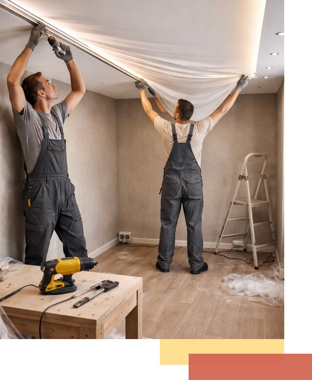 Монтаж натяжного потолка с подсветкой в Белове цена и сроки