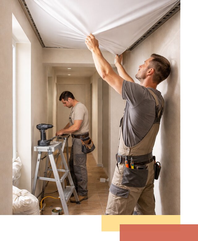 Монтаж натяжного потолка в прихожей в Белове