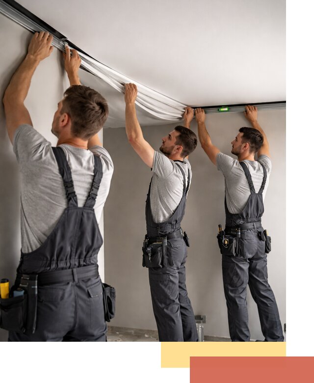 Теневые натяжные потолки в Белове: монтаж и отделка быстро и качественно