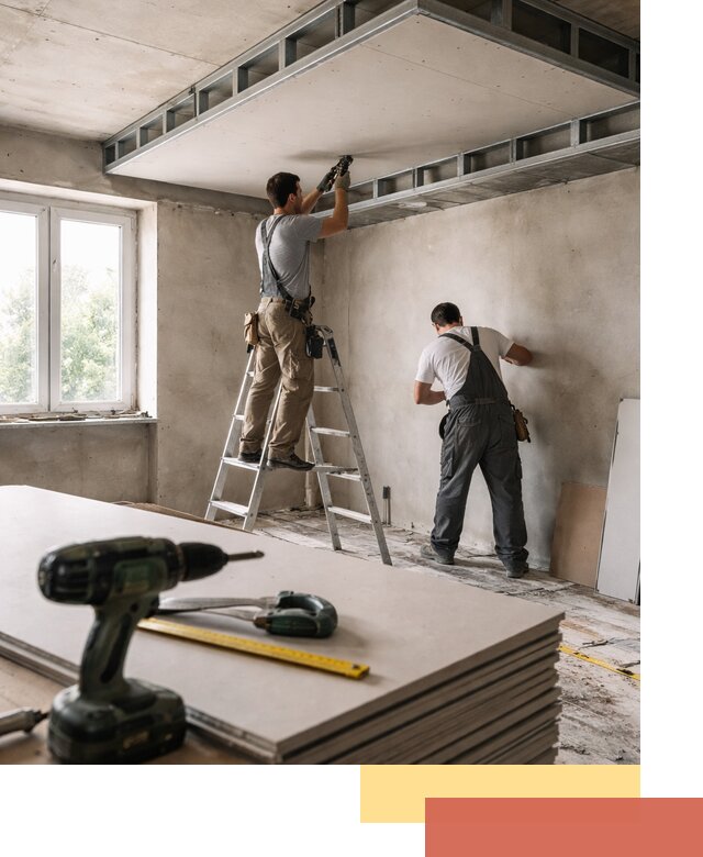 Двухуровневый потолок из гипсокартона в Белове