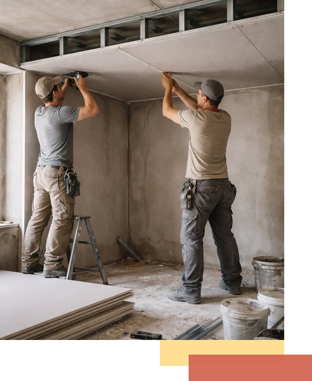 Короб из гипсокартона на потолке под ключ в Белове