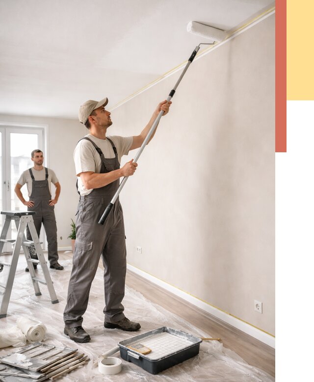 Покраска потолка из гипсокартона в Белове от 4887 руб./м2 — услуги под ключ | ОТДЕЛОЧНИК-Блв