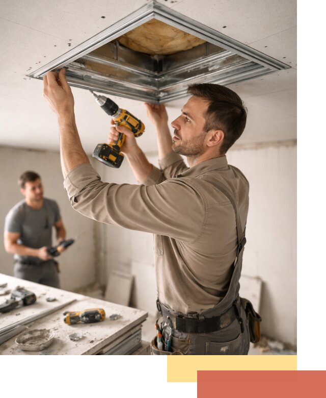 Монтаж люка в потолок из ГКЛ в Белове