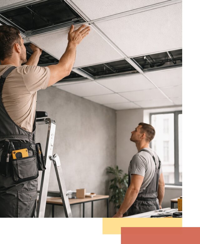 Монтаж потолочной плитки в Белове качественно и в срок