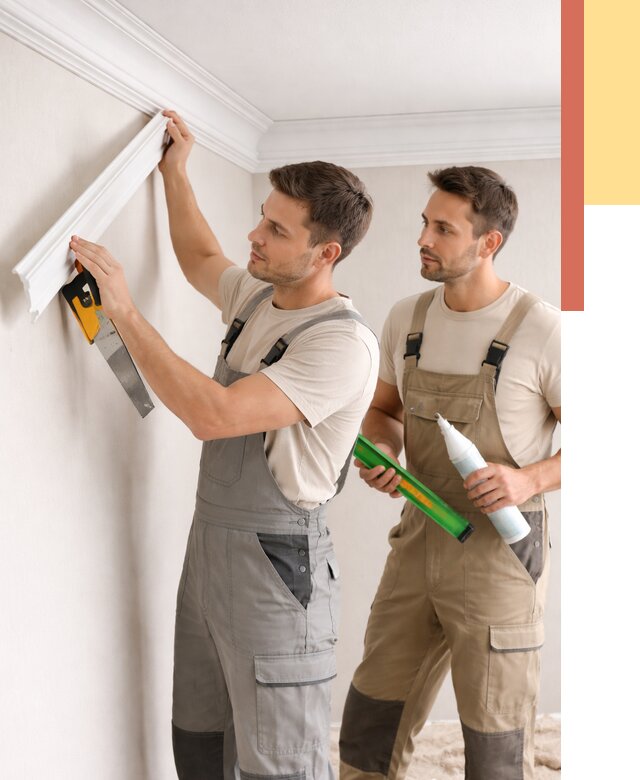 Монтаж потолочного плинтуса в Белове от 2498 руб. — быстро и недорого | ОТДЕЛОЧНИК-Блв
