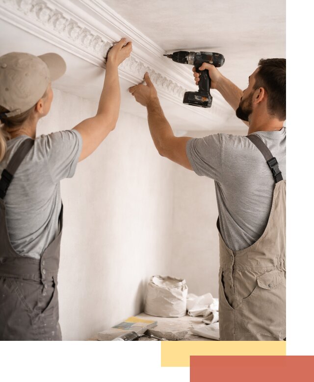 Профессиональный монтаж лепнины на потолок в Белове