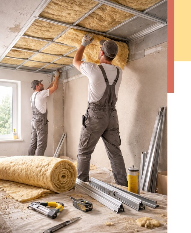 Утепление потолка в Белове от 7818 руб/м2 — недорого, быстро, под ключ | ОТДЕЛОЧНИК-Блв