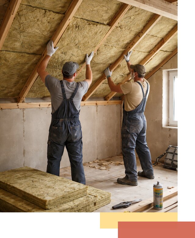 Утепление потолка минеральной ватой в Белове