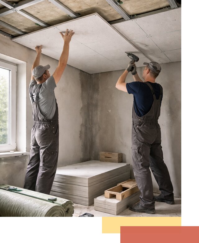 Шумоизоляция потолка панелями ЗИПС в Белове